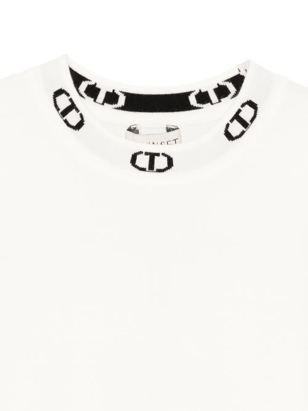 TWINSET Kids Geplooide gebreide jurk Wit