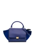 Celine Pre-Owned 2014 Small Drummed Calfskin and Suede Trapeze satchel - Blue