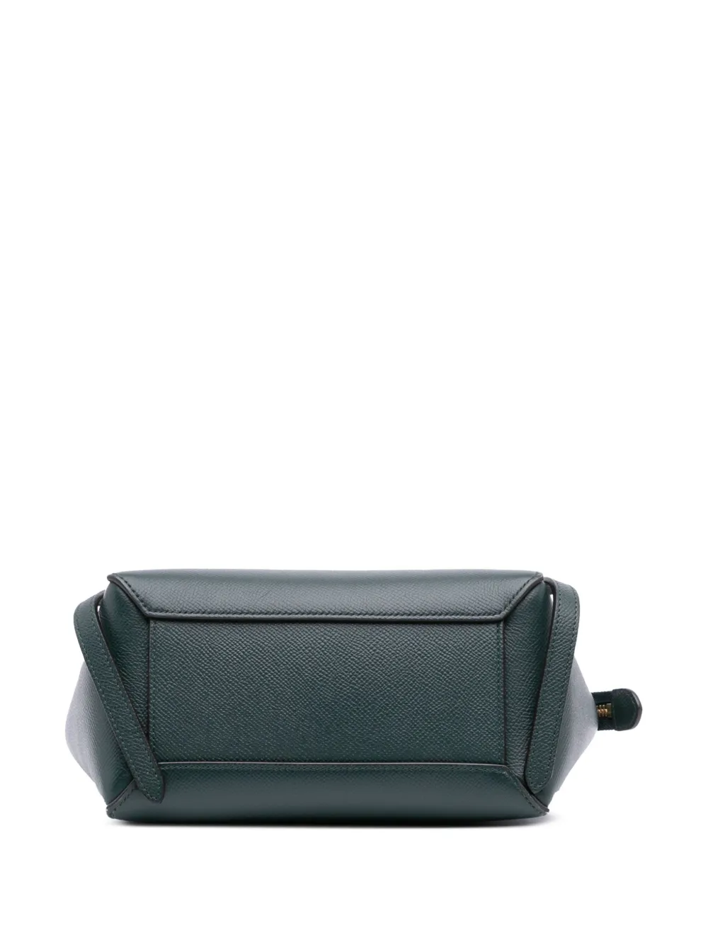 Pre-owned Celine 2019 Nano Grained Calfskin Belt Bag Satchel In Green