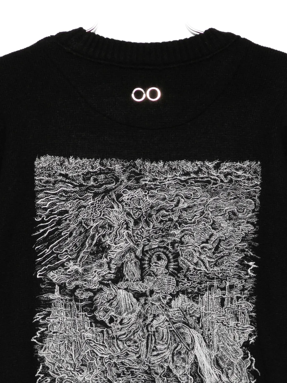 SONGZIO Trui met Knight-borduurwerk Zwart