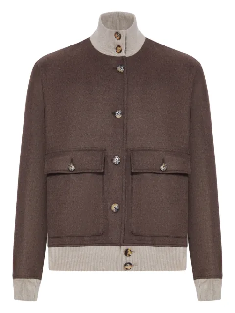 Brunello Cucinelli Double wool flannel bomber jacket