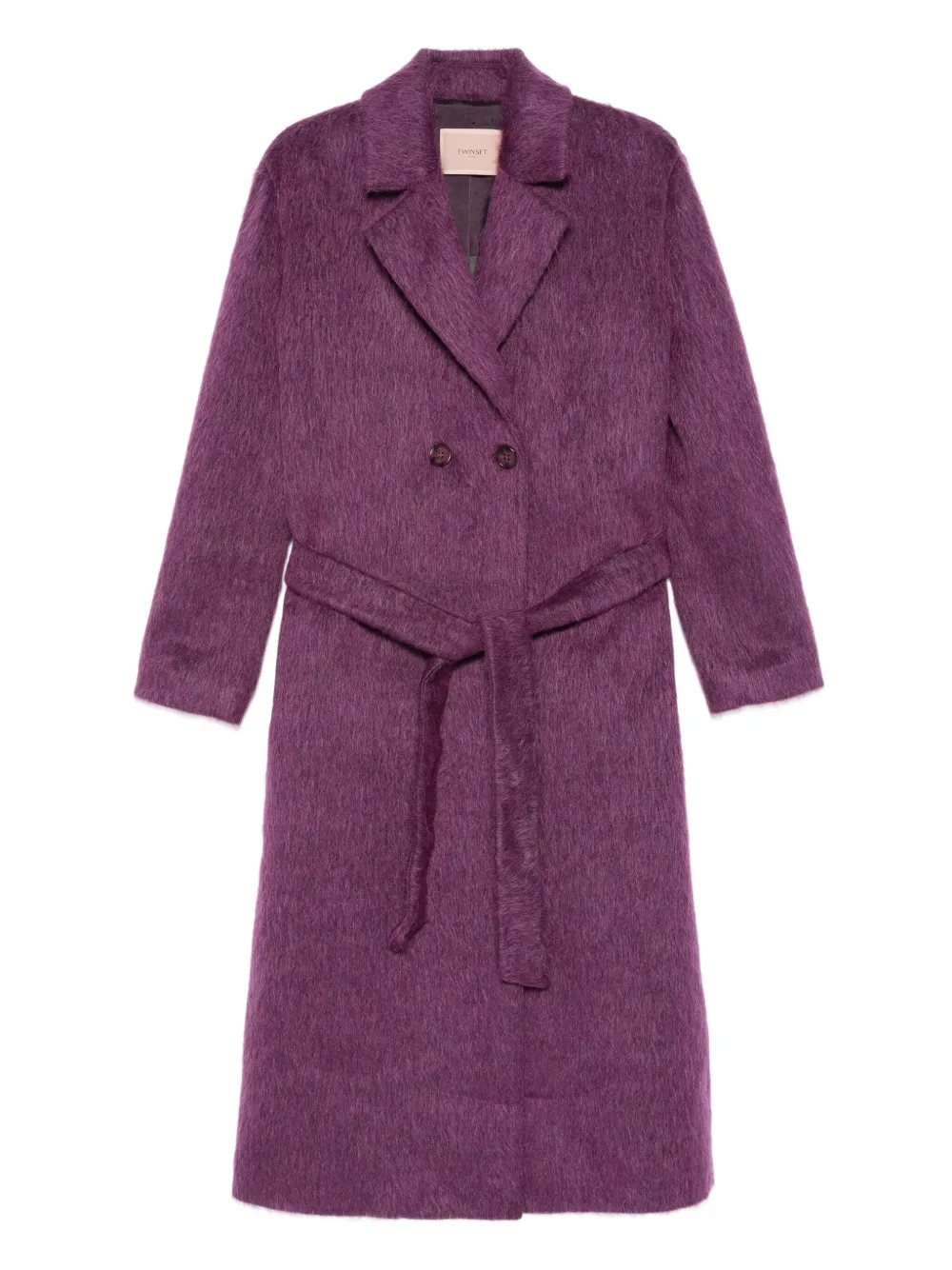 TWINSET belted double-breasted coat | Purple | Image 1