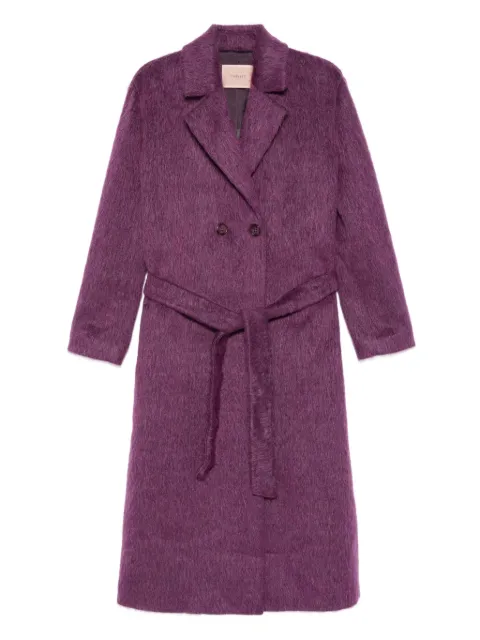 TWINSET belted double-breasted coat