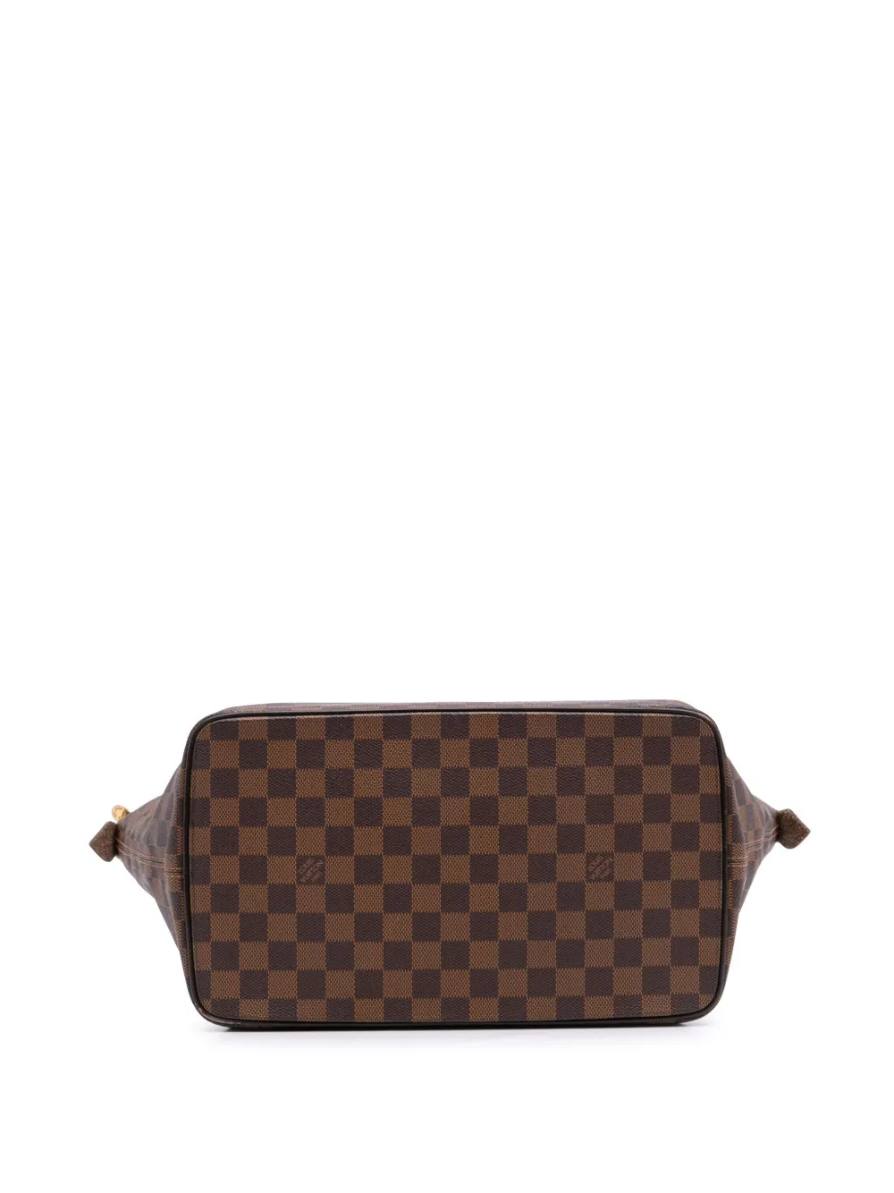 Pre-owned Louis Vuitton 2008 Damier Ebene Saleya Mm Tote Bag In Brown