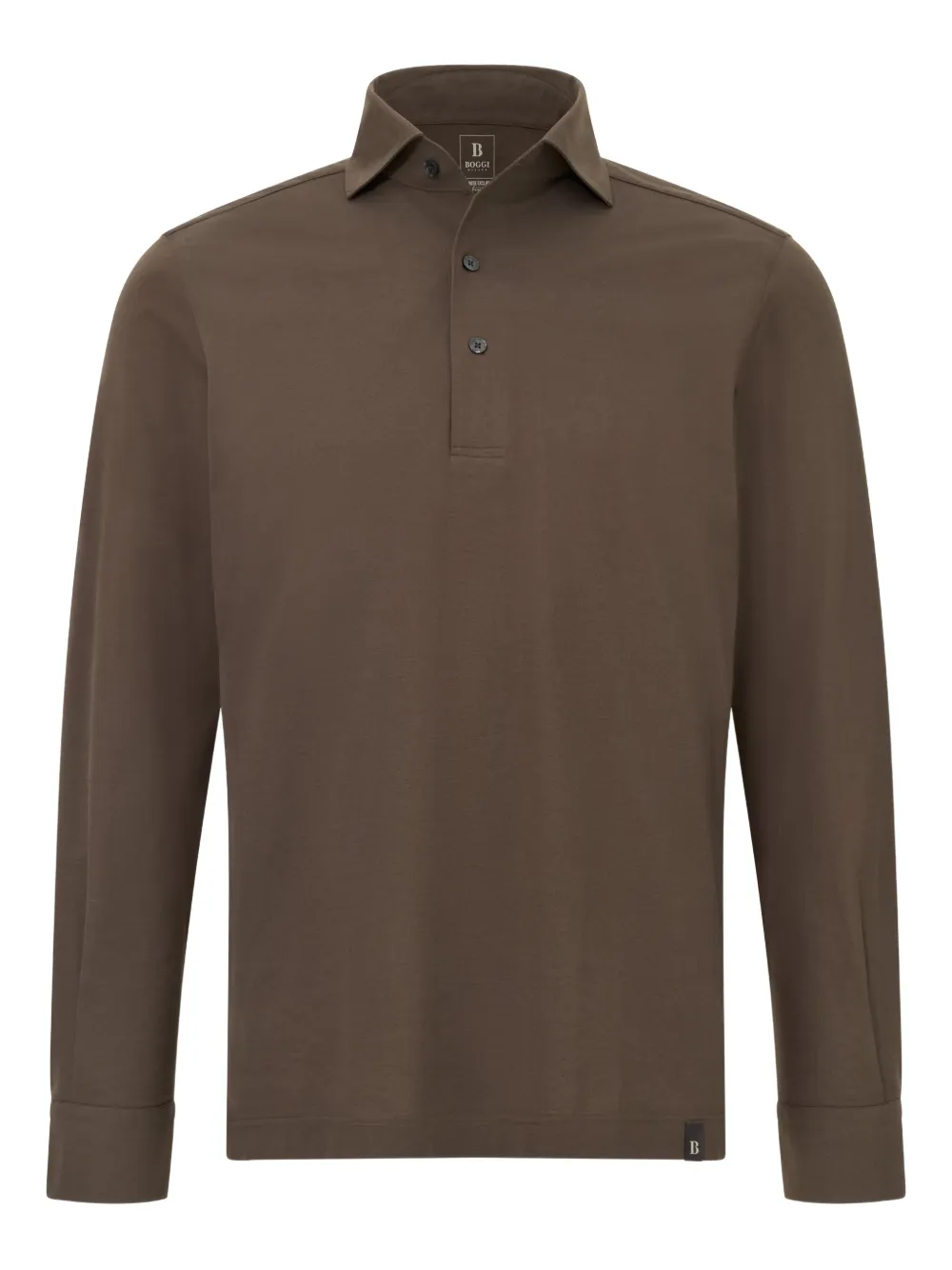 Boggi Milano long-sleeved polo shirt | Brown | Image 1
