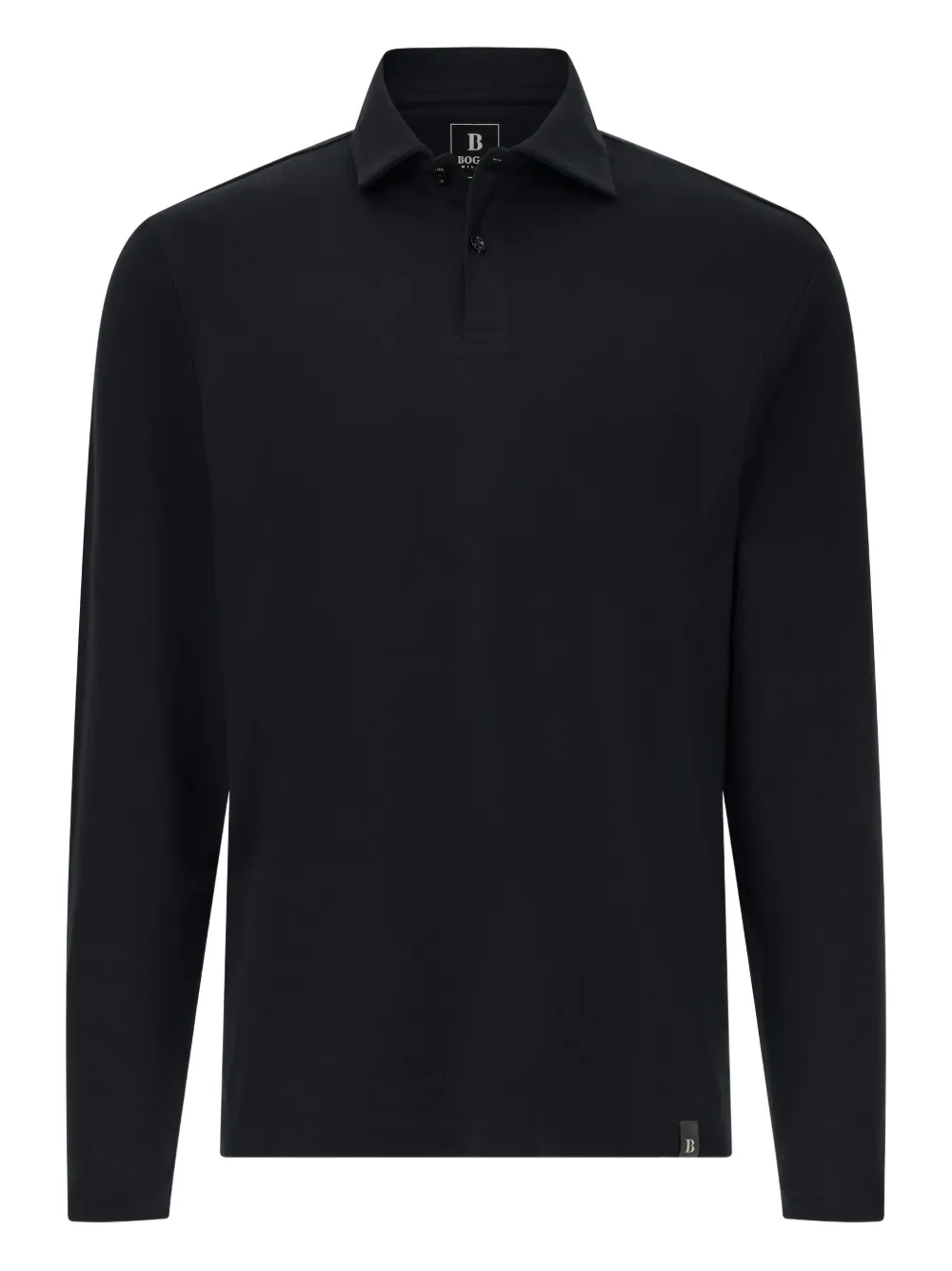 Boggi Milano Pima Cotton Interlock Polo Shirt In Black