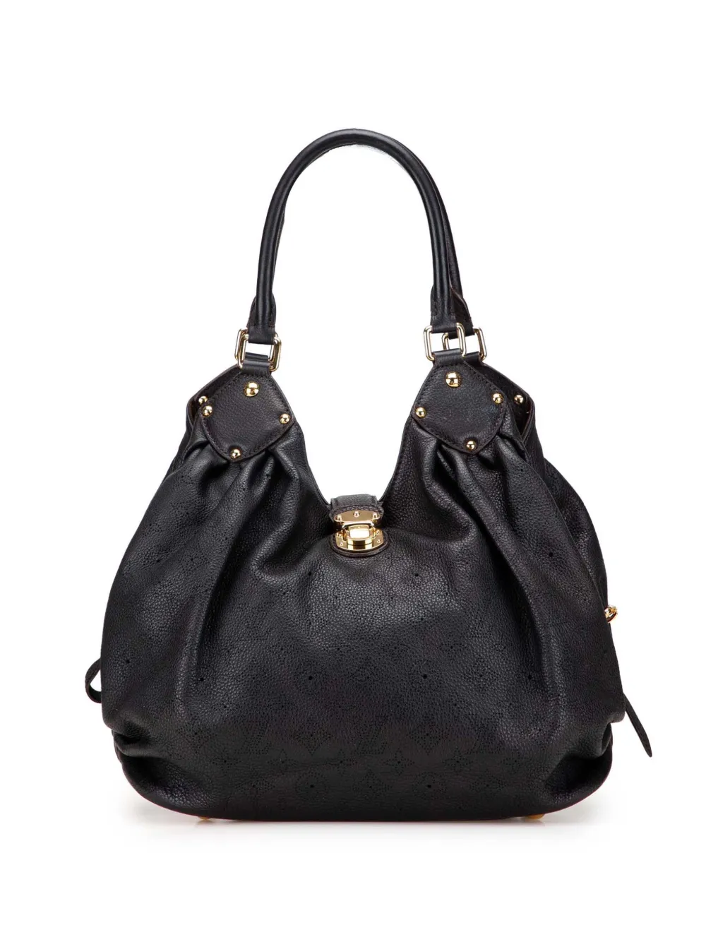 Louis Vuitton Pre-Owned 2000-2015 モノグラム マヒナ L ホーボーバッグ - ブラック Louis Vuitton Pre-Owned 2000-2015 モノグラム マヒナ L ホーボーバッグ - ブラック