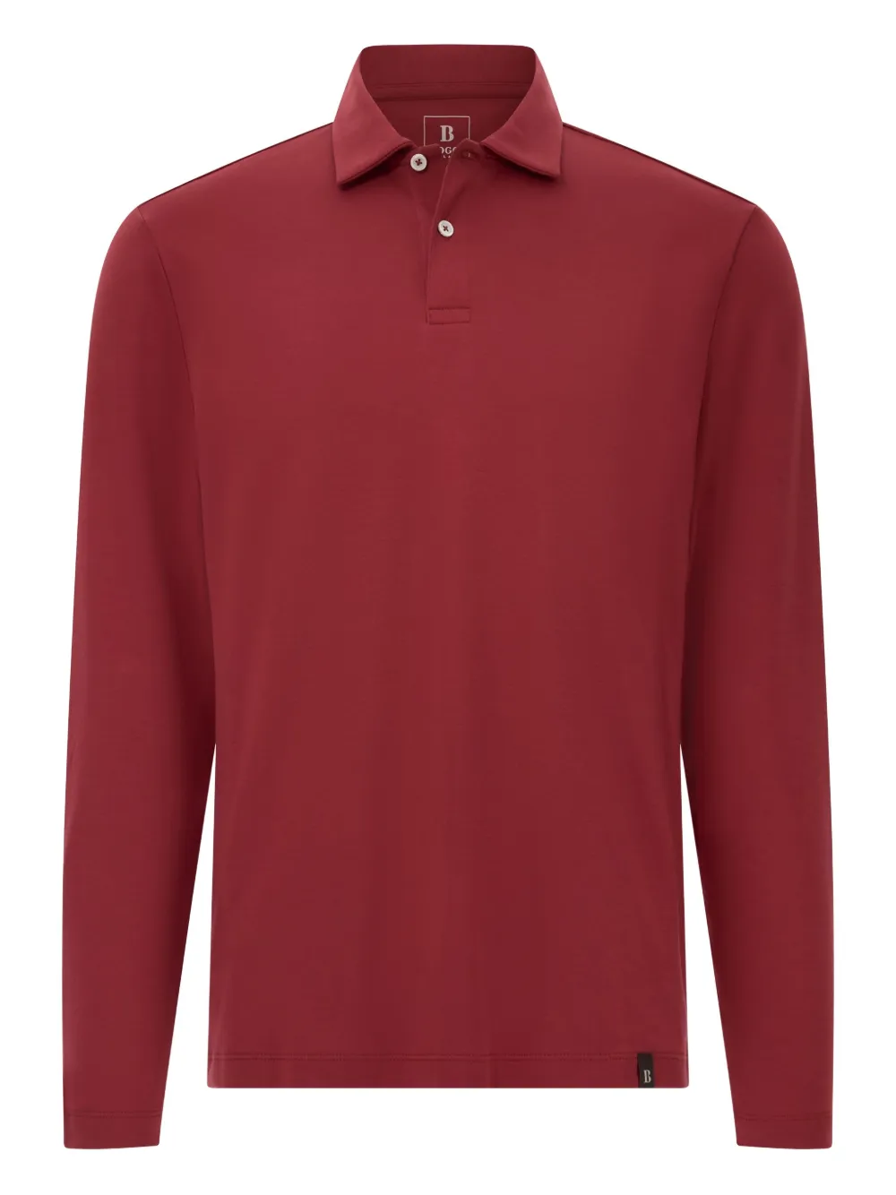 Boggi Milano long-sleeved button-fastening polo shirt | Red | Image 1