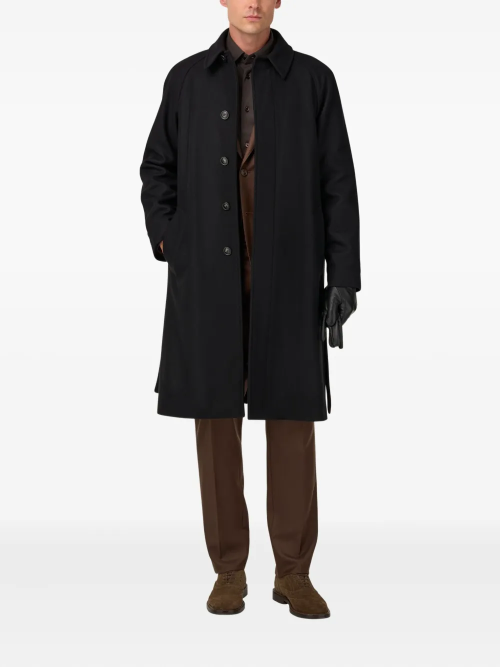 Boggi Milano Single-breasted Wool Coat | Down Coats | Image 2