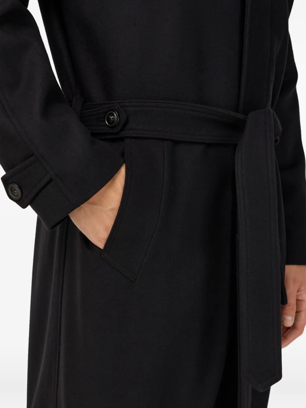 Boggi Milano Jas met ceintuur Zwart