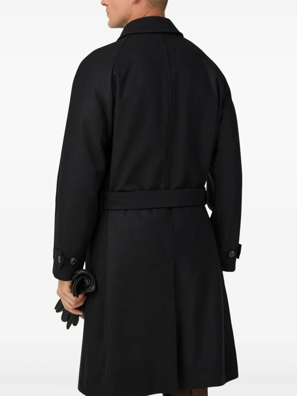 Boggi Milano Jas met ceintuur Zwart