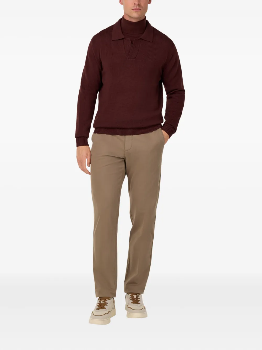 Boggi Milano polo-neck wool sweater | Knitted Sweaters | Image 2