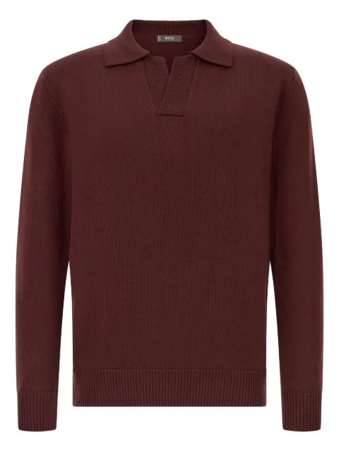 Boggi Milano polo-neck wool sweater