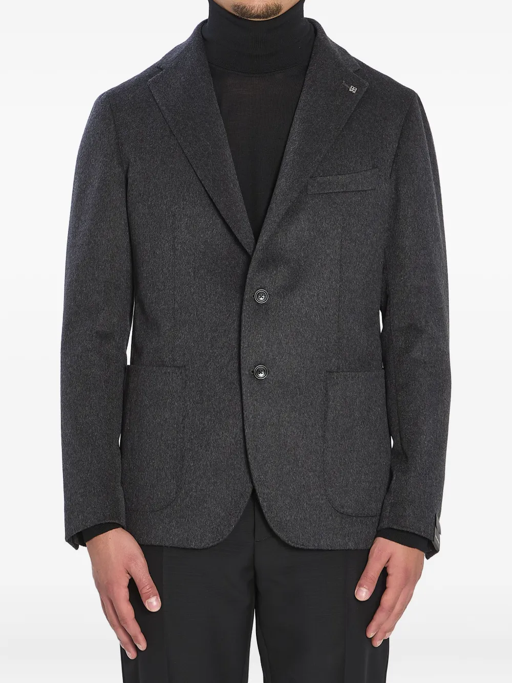Tagliatore single-breasted cashmere jacket | Grey | Image 1