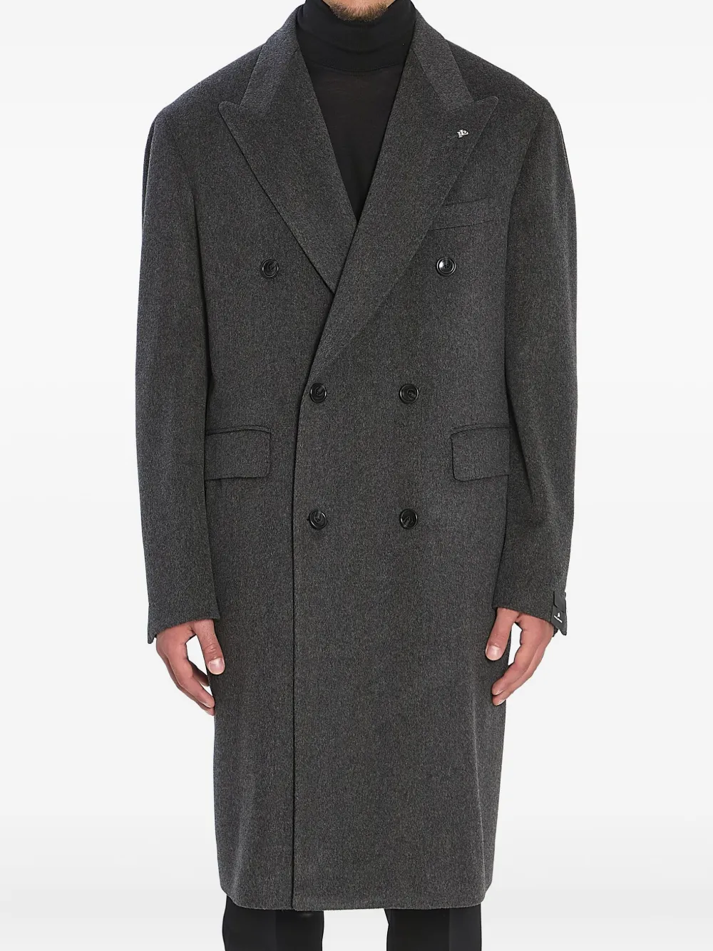 Tagliatore Pino Lerario Double-breasted Coat In Gray