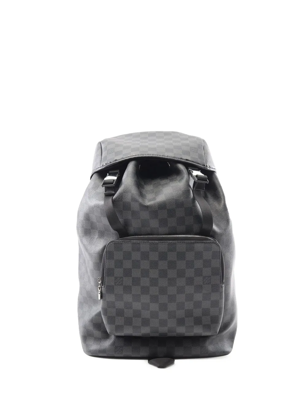 Pre-owned Louis Vuitton 2018 Damier Graphite Zack Backpack In Black