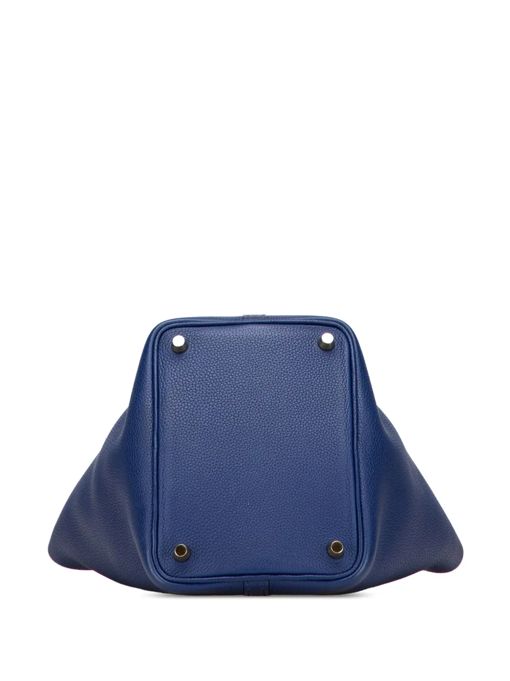 Pre-owned Hermes 2018 Clemence Picotin Lock 18 Handbag In Blue