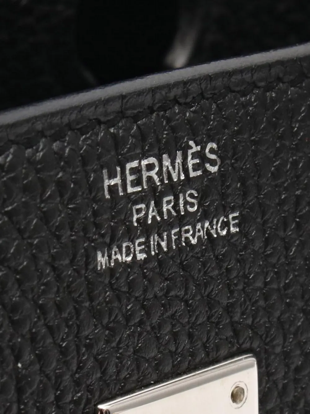 Pre-owned Hermes 2017 Togo Birkin Retourne 25 Handbag In Black