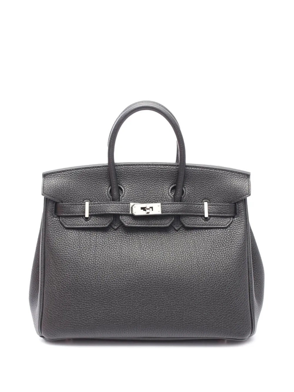 Pre-owned Hermes 2017 Togo Birkin Retourne 25 Handbag In Black