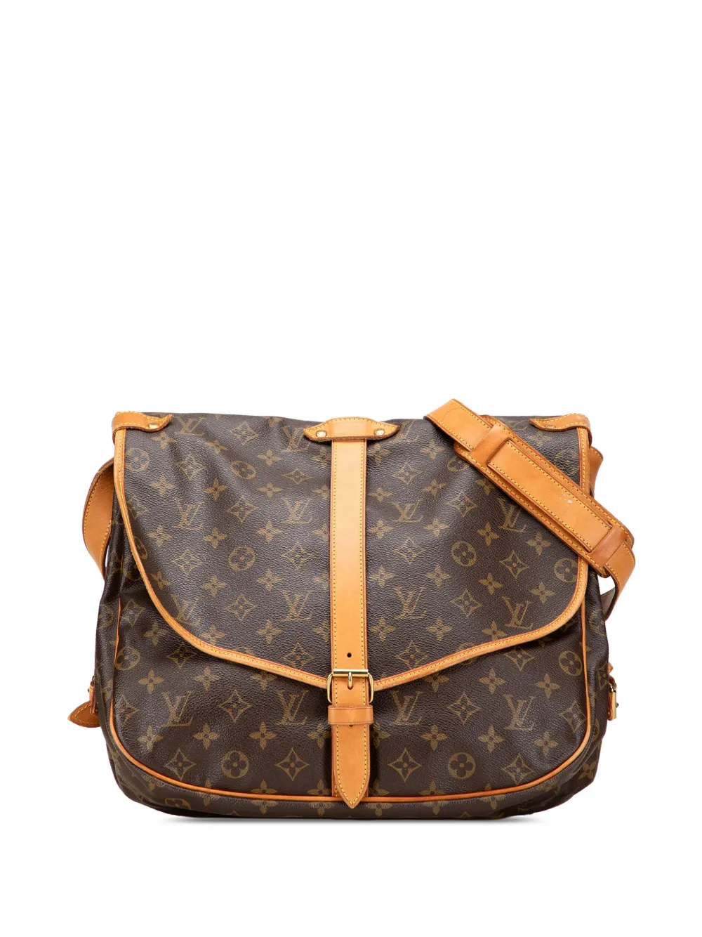 Louis Vuitton Pre-Owned 2001 モノグラム ソミュール 35 ショルダーバッグ - ブラウン Louis Vuitton Pre-Owned 2001 モノグラム ソミュール 35 ショルダーバッグ - ブラウン