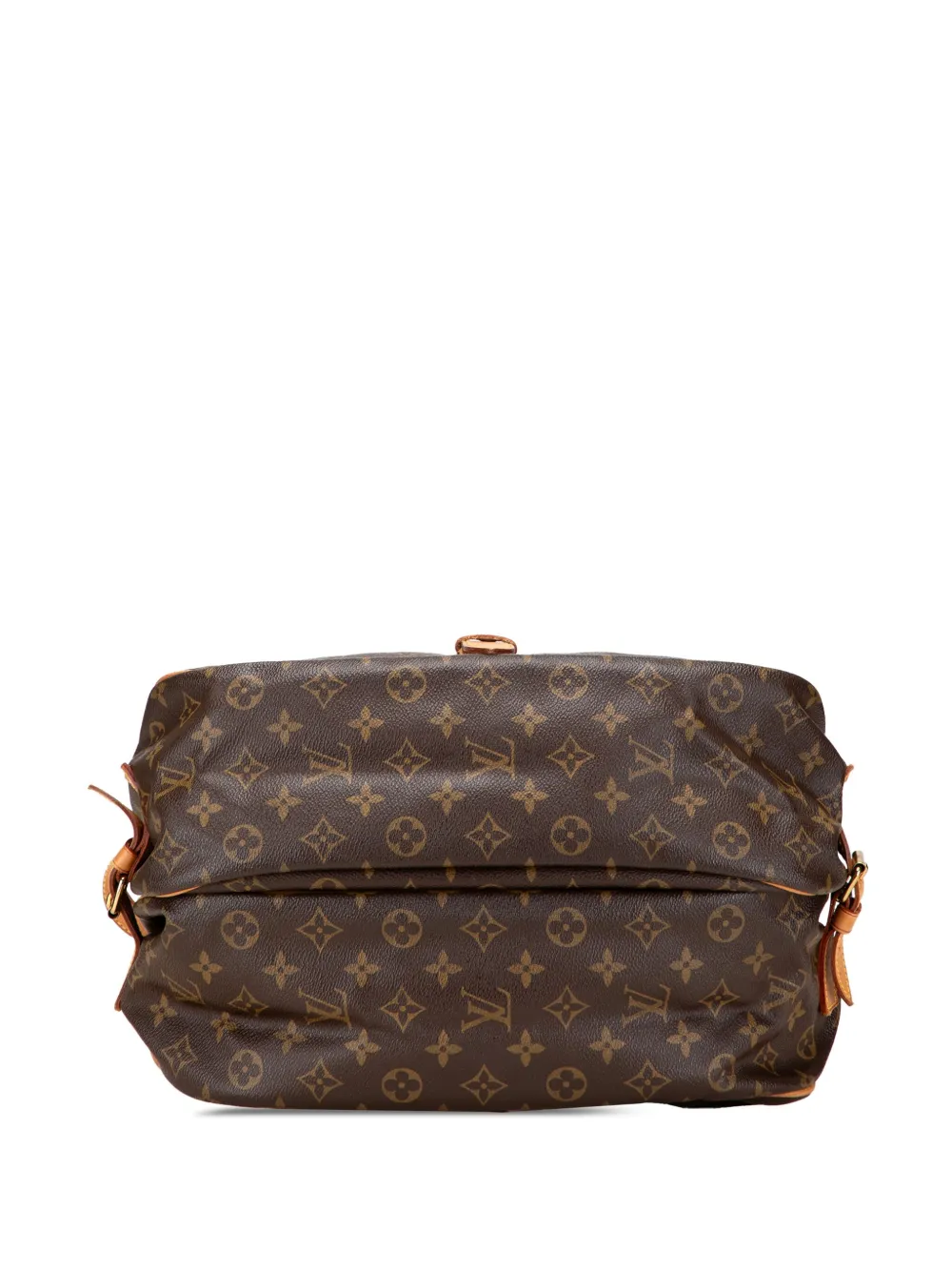 Pre-owned Louis Vuitton 2001 Monogram Saumur 35 Crossbody Bag In Brown