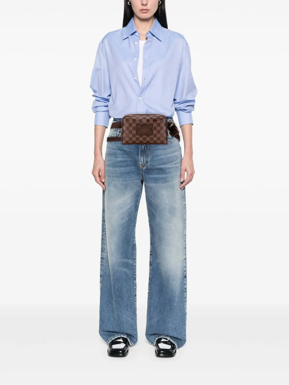 Louis Vuitton Pre-Owned 2010 Damier Ebene Brooklyn Bum Bag belt bag | Pre-Owned | Image 2