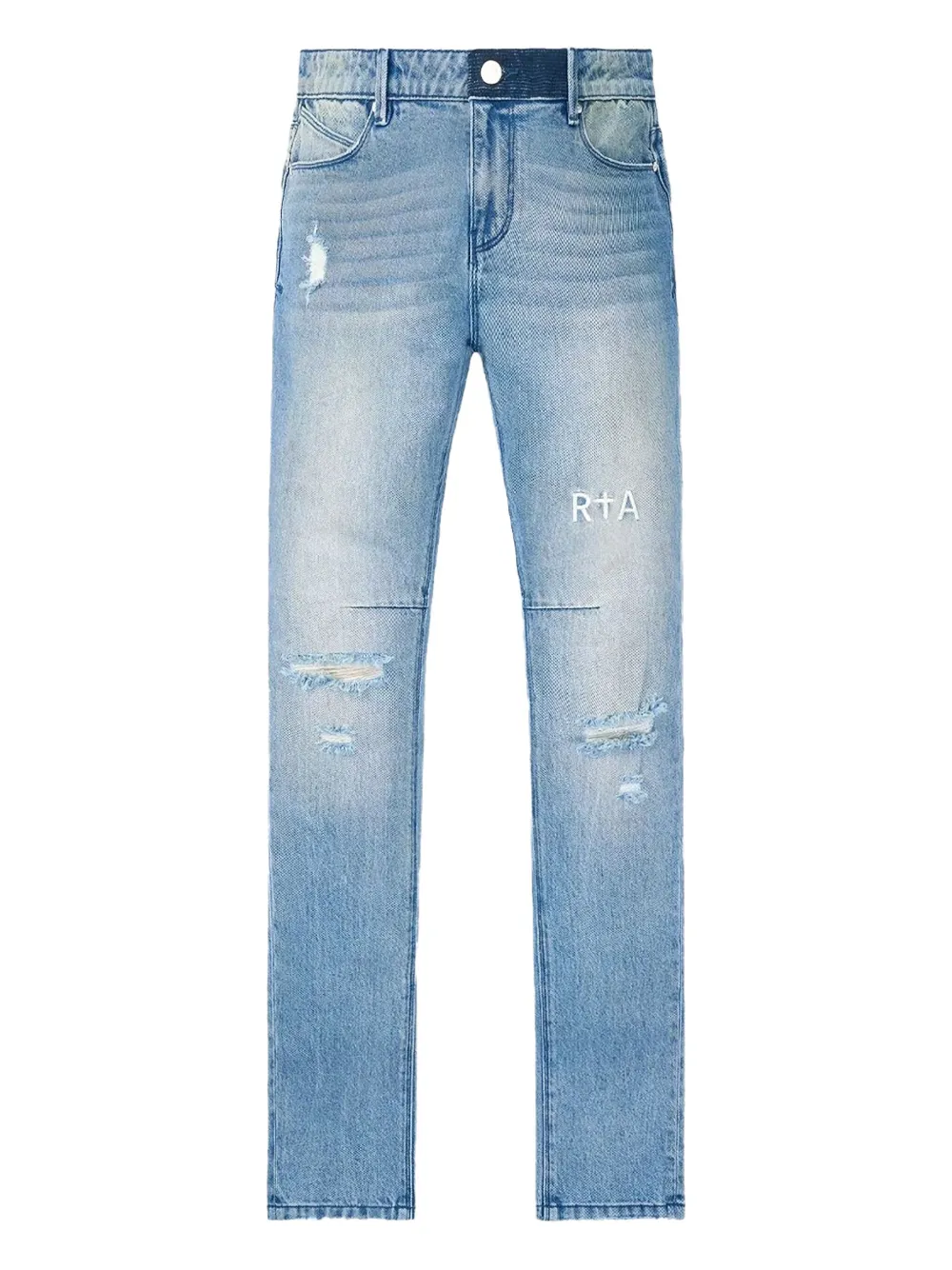 Rta Bryant Distressed Bootcut Jeans In Blue