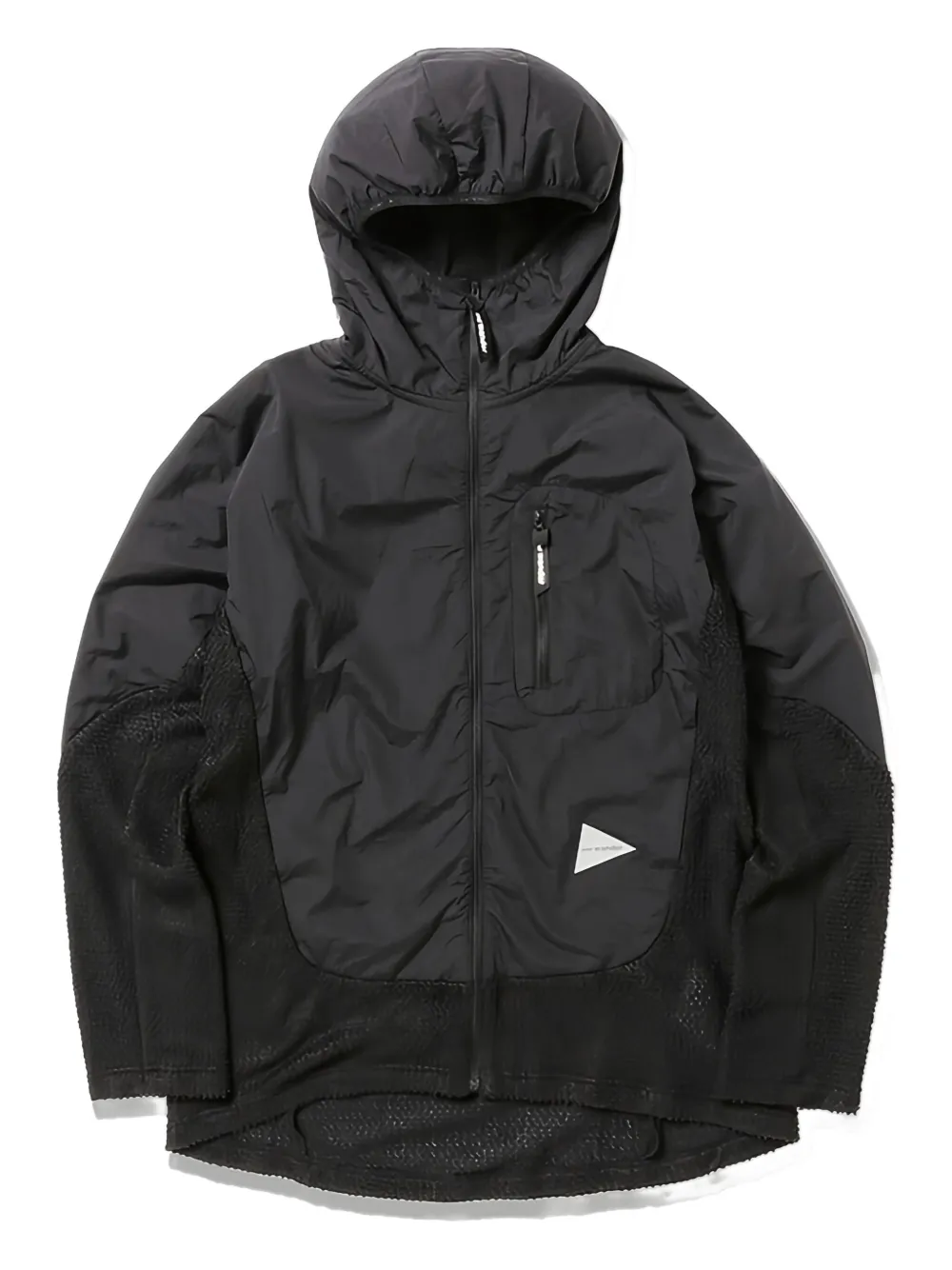 And Wander Alpha Direct Hooded Jacket In Black