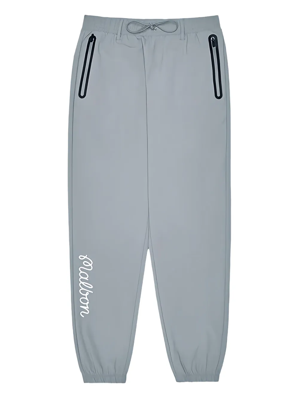 Malbon Golf Logo-print Track Pants In Gray