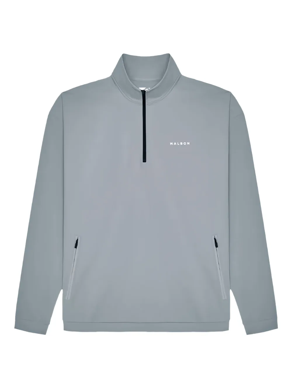 Malbon Golf Half-zip Shell Sweatshirt In Gray