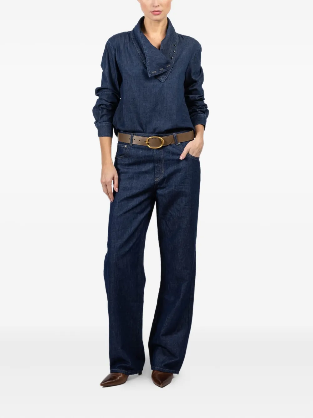 TWP Jeans met wijde pijpen - Blauw