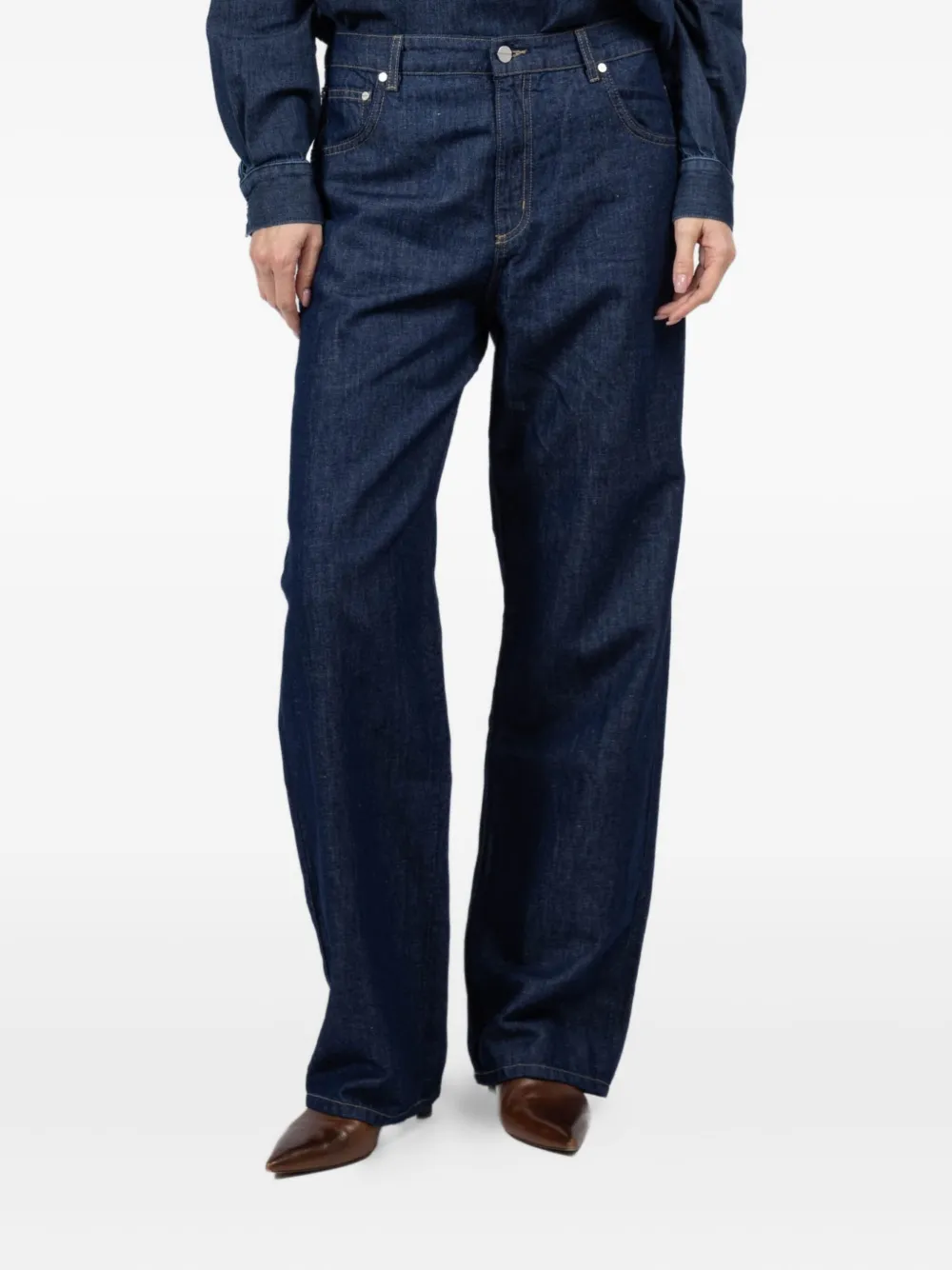 TWP high-waisted wide-leg jeans - ブルー TWP high-waisted wide-leg jeans - ブルー