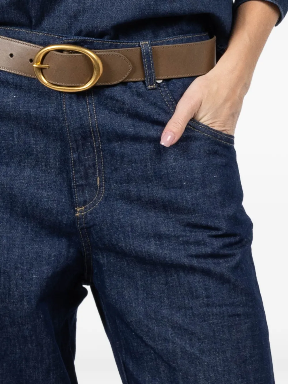 Twp High-waisted Wide-leg Jeans In Blue