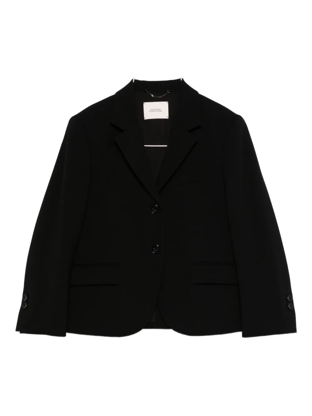 Dorothee Schumacher Cropped Blazer In Punto Milano In Black
