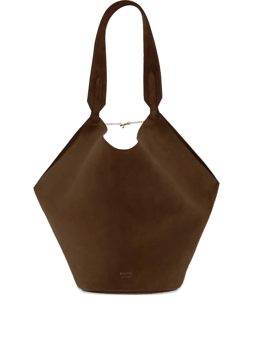 Khaite Suede Shoulder Bag In Brown