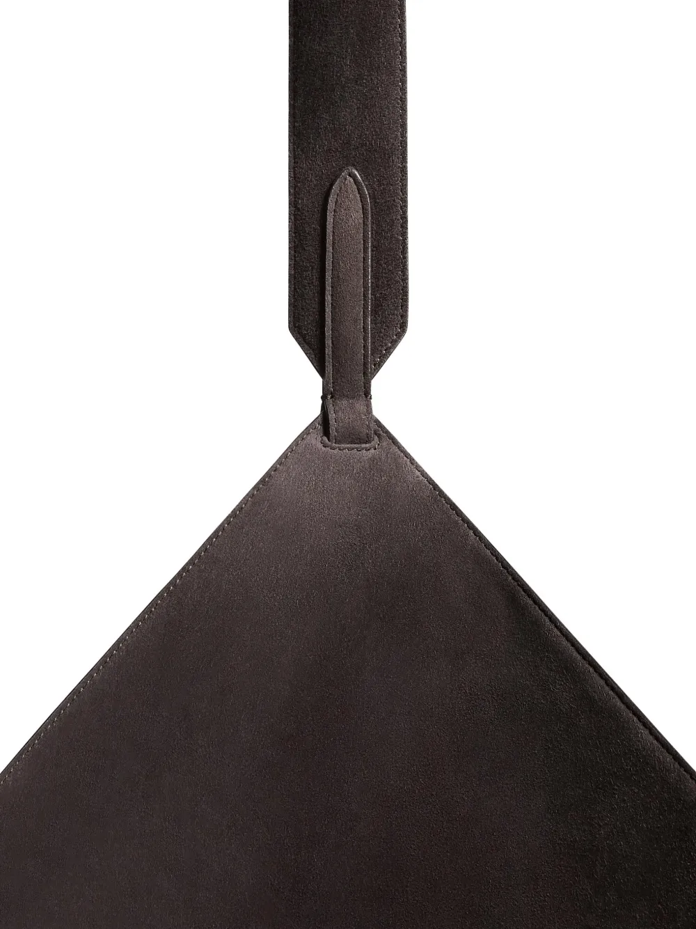 KHAITE Suède schoudertas Bruin