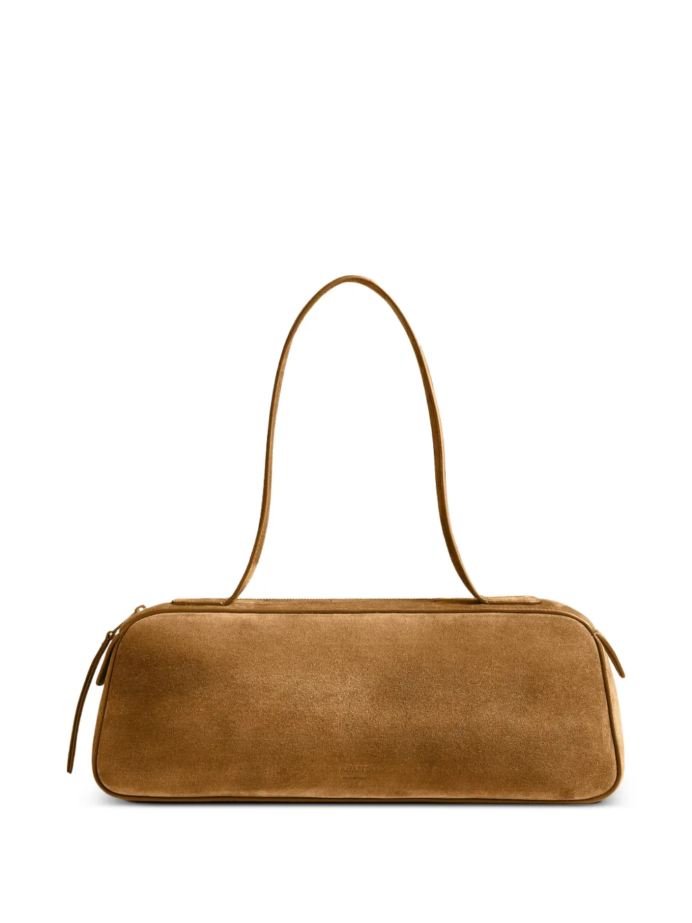 KHAITE Simona suède schoudertas Beige