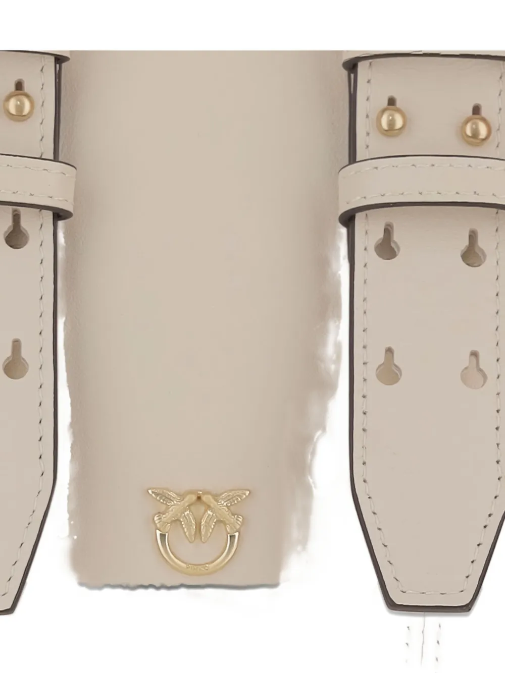 Pinko Mini Escape Leather Handbag In White