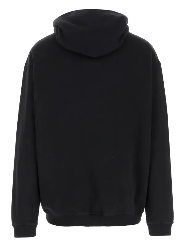 Maison Margiela logo-print Hoodie | Black | FARFETCH PL