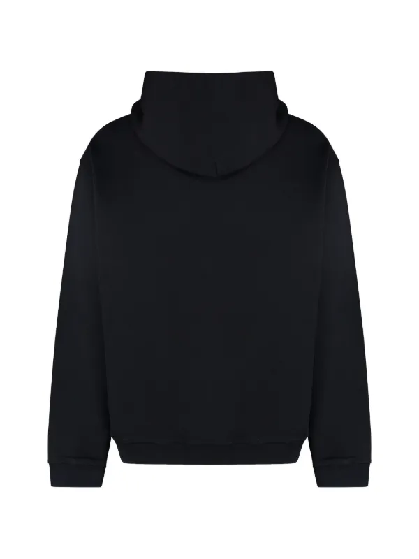 Maison Margiela logo-print Hoodie | Black | FARFETCH RO
