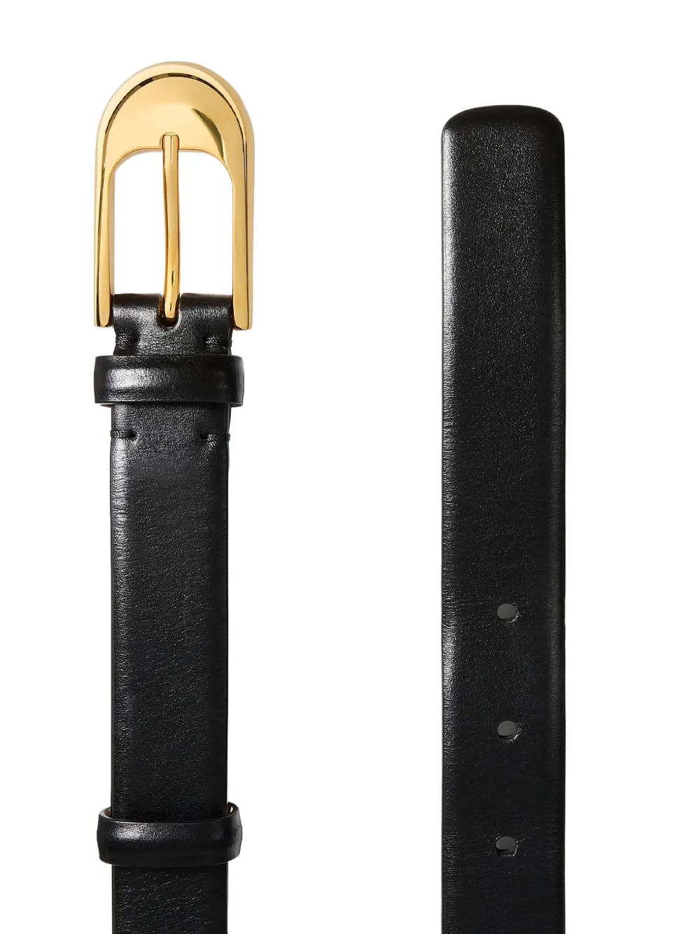 Khaite Black Solid Buckle Belt In Black