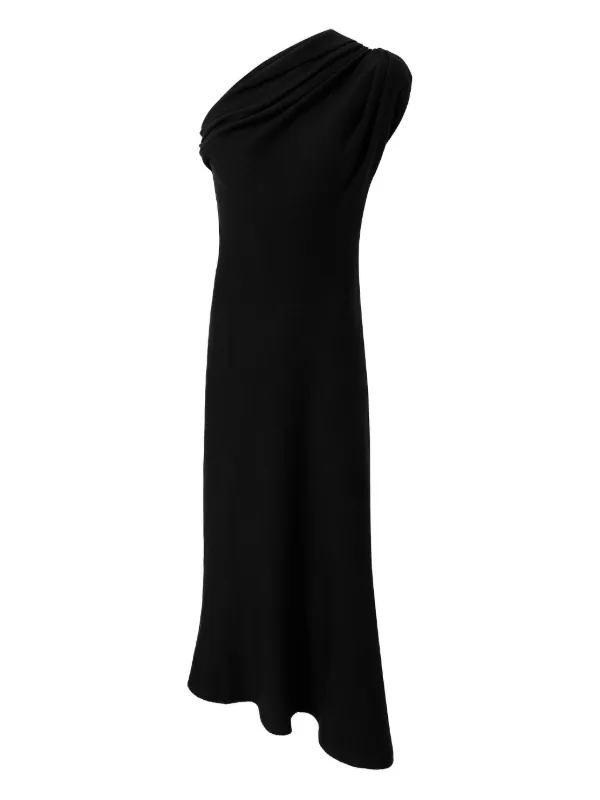 khaite dress Khaite, Ava off-shoulder wool-blend Maxi dress, Women, Brown, XL, Dresses, Wool Concealed zipper at back. KHAITE Candita Dress in Black