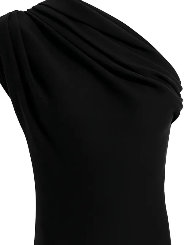 khaite one shoulder dress Khaite Coast Dress in Merino Wool