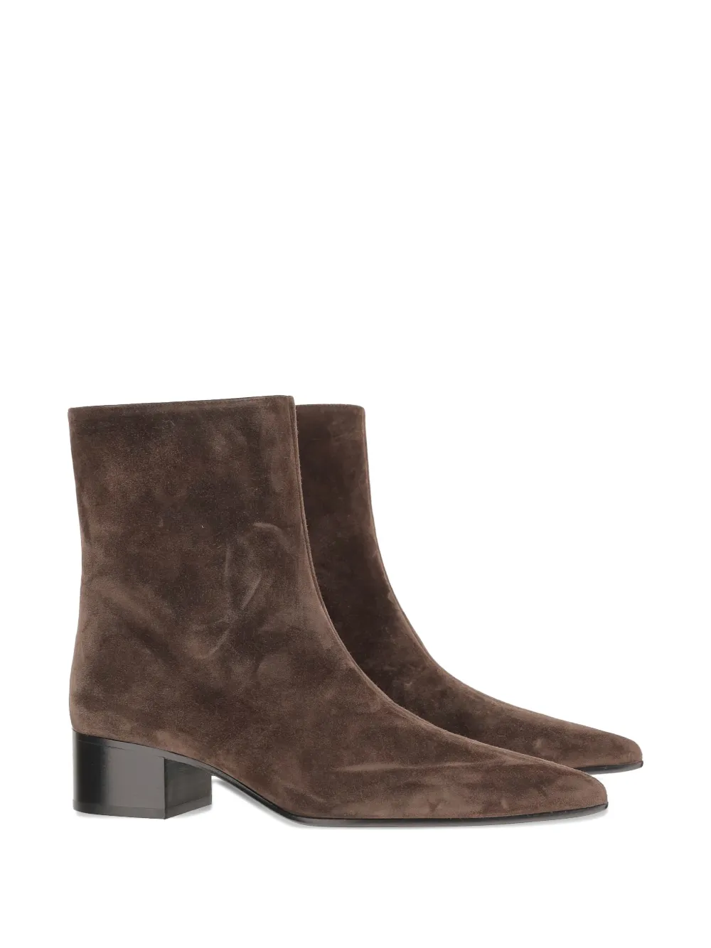 KHAITE leather ankle boots Brown