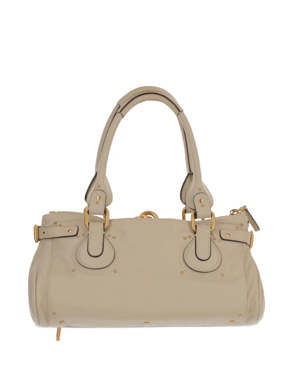 Chloé padlock studded shoulder bag - Beige