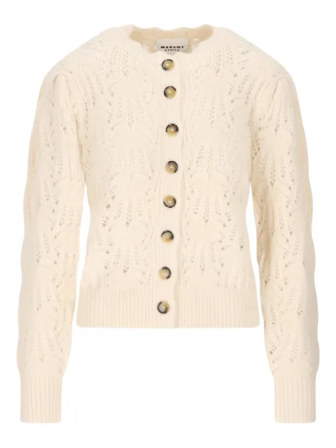 ISABEL MARANT button-detailed lace-knit cardigan