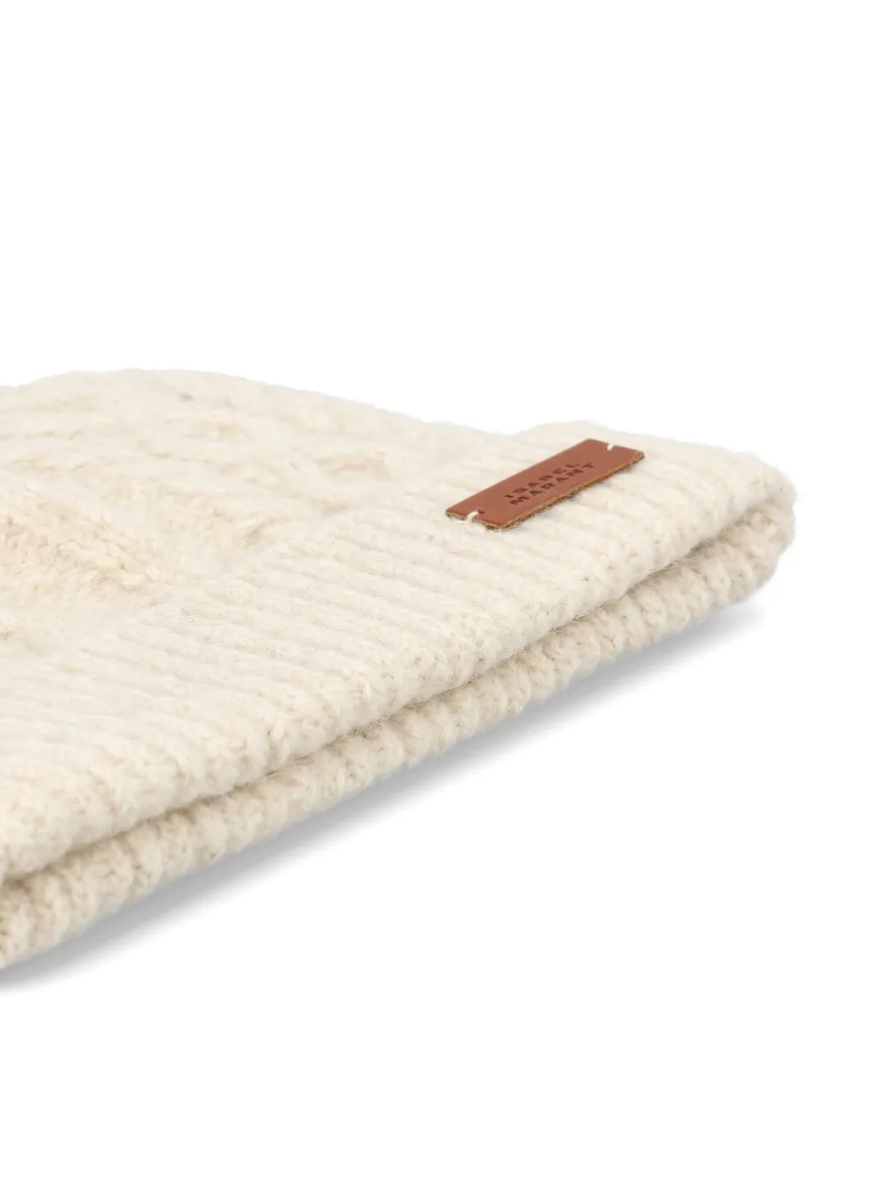 Isabel Marant Cable-knit Beanie In Neutral