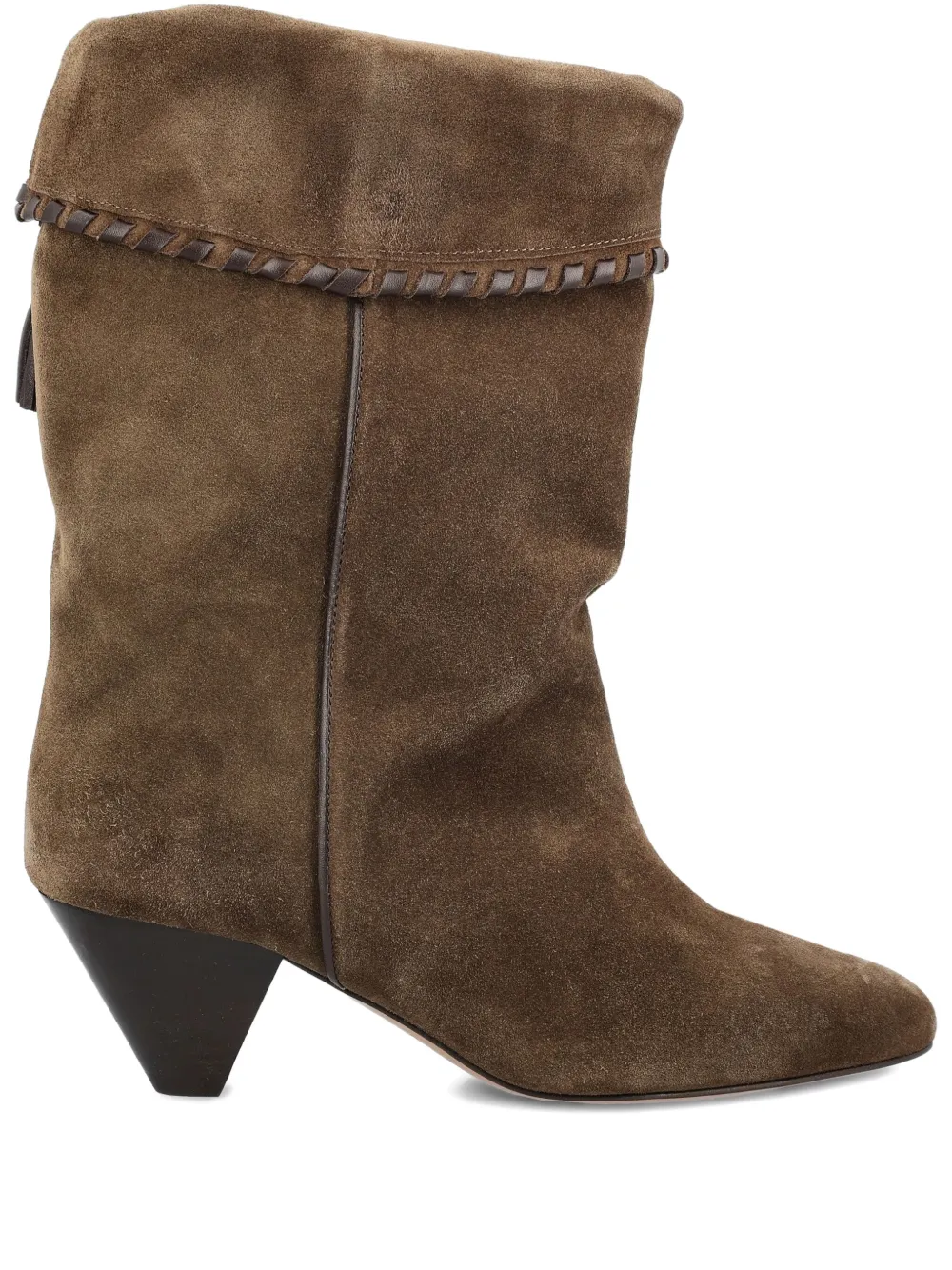 ISABEL MARANT 55mm Dalby braided-tassel boots Brown