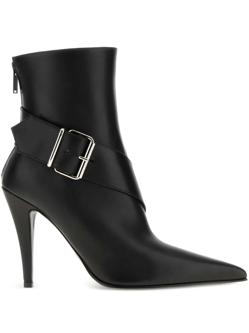 Alexander McQueen 100mm leather ankle boots Black