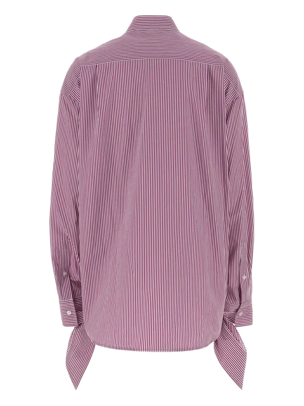 Balenciaga logo-embroidered poplin shirt - Rood
